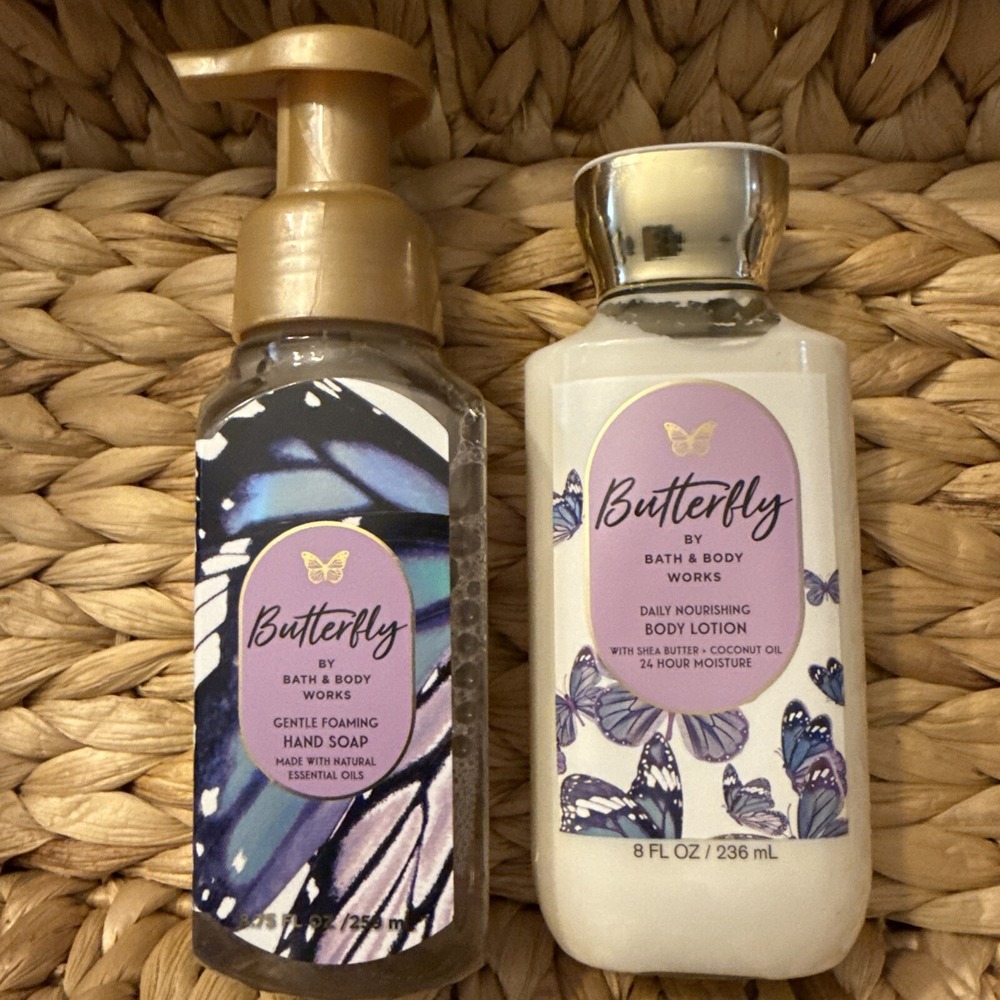 Bath & Body Works BUTTERFLY Lotion & Gentle Foaming Hand Soap Set‎